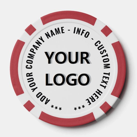 Custom Business Logo and Text Branded Poker Chips ポーカーチップ (裏面)
