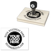 Custom Business Logo and Typewriter Text ラバースタンプ (押印)