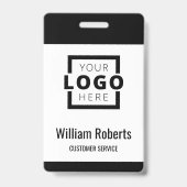 Custom Business Logo Basic Employee バッジ (正面)