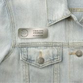 Custom Business Logo Basic Employee Silver  Staff  名札 (インサイチュ)