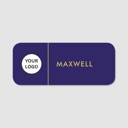 Custom Business Logo | Basic Employee Staff  名札 (正面)