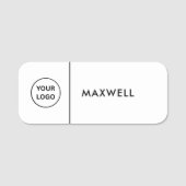 Custom Business Logo | Basic Employee Staff  名札 (正面)