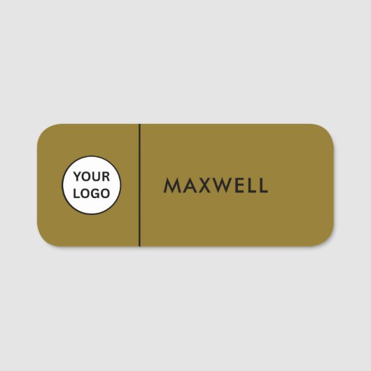 Custom Business Logo | Basic Employee Staff  名札 (正面)