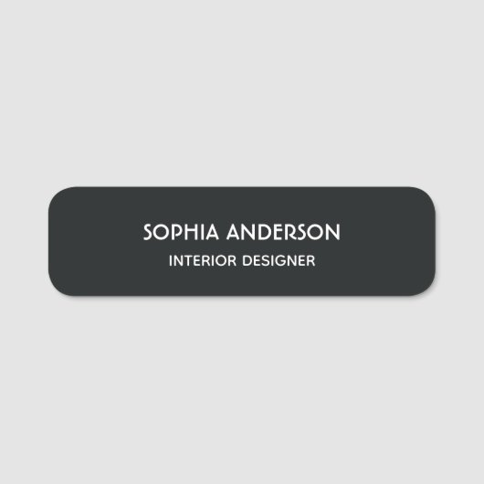 Custom Business Logo Basic Employee Staff Name  名札 (正面)