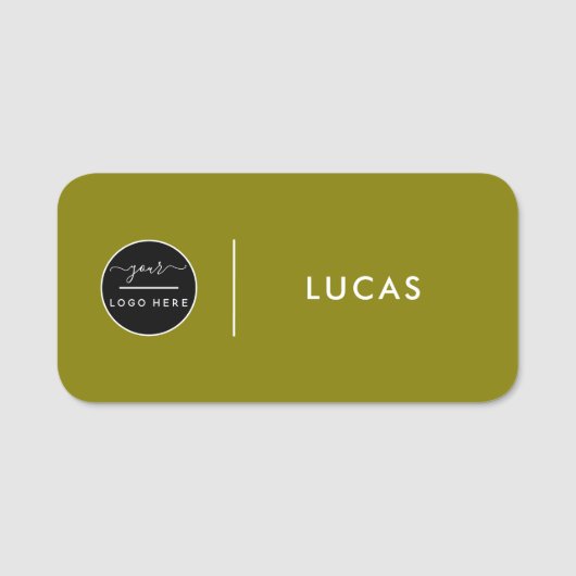 Custom Business Logo Basic Employee Staff Name  Na 名札 (正面)