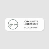 Custom Business Logo Basic Employee Staff Name Nam 名札 (正面)