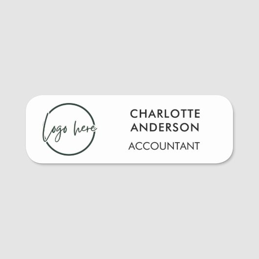 Custom Business Logo Basic Employee Staff Name Nam 名札 (正面)