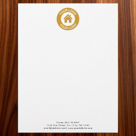 Custom Business Logo Black and White Personalized レターヘッド