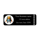 Custom business logo black company ラベル (正面)