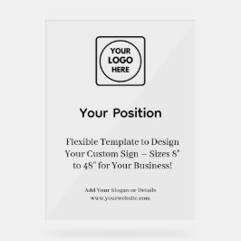 Custom Business Logo Black Promotional Sign アクリルサイン