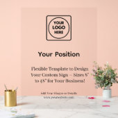 Custom Business Logo Black Promotional Sign アクリルサイン (ウェディング)