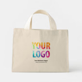 Custom Business Logo Branded Promotional ミニトートバッグ (裏面)