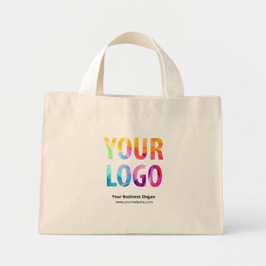 Custom Business Logo Branded Promotional ミニトートバッグ (正面)