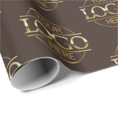 Custom Business Logo Branded Promotional Brown ラッピングペーパー (ロールコーナー)