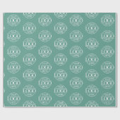 Custom Business Logo Branded Promotional Teal ラッピングペーパー (フラット)