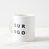 Custom Business Logo Branded Rectangular コーヒーマグカップ (正面左)
