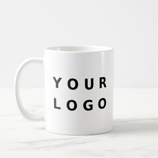 Custom Business Logo Branded Rectangular コーヒーマグカップ (左)