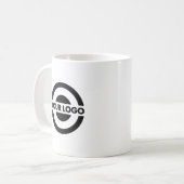 Custom Business Logo Branded White コーヒーマグカップ (正面左)