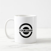 Custom Business Logo Branded White コーヒーマグカップ (左)