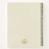 Custom Business Logo & Branding Monogram Initials ノートブック (裏面)