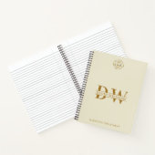 Custom Business Logo & Branding Monogram Initials ノートブック (内部)