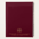 Custom Business Logo & Branding Monogram Initials プランナー手帳 (裏面)