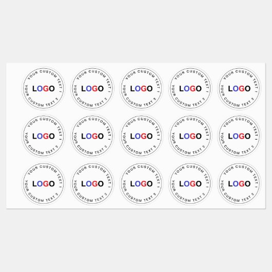Custom Business Logo Bulk (30) Waterproof Stickers ラベル (シート)