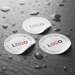 Custom Business Logo Bulk (30) Waterproof Stickers ラベル