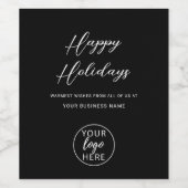 Custom Business Logo Christmas Holiday ワインラベル (シングルラベル)