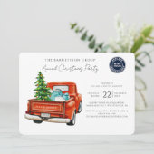 Custom Business Logo Christmas Holiday Party 招待状 (スタンド正面)