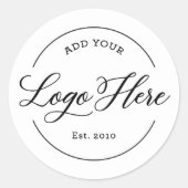 Custom Business Logo Company Branded ラウンドシール (正面)