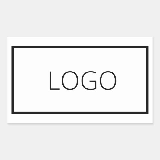 Custom Business Logo Company Branded 長方形シール (正面)