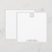 Custom Business Logo Company Name Square ノートカード (正面/裏面)