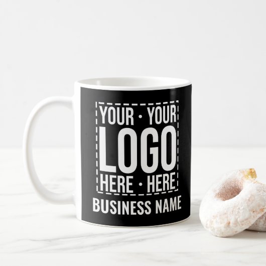 Custom Business Logo Company Personalized Modern コーヒーマグカップ (ドーナツ)