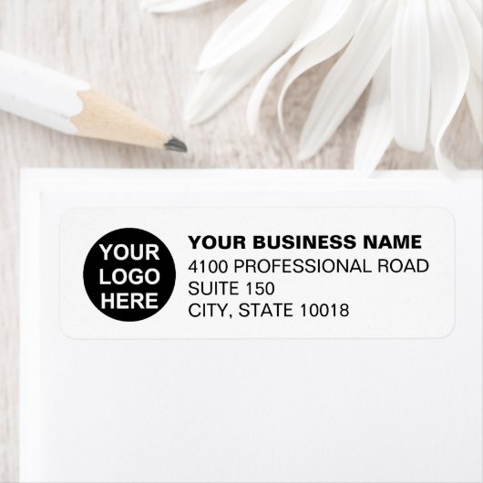 Custom Business Logo Company Return Address ラベル (インサイチュ)