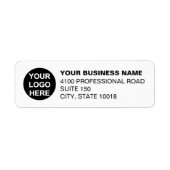 Custom Business Logo Company Return Address ラベル (正面)