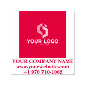 Custom Business Logo & Company-website Name Design セルフインキングスタンプ (デザイン)