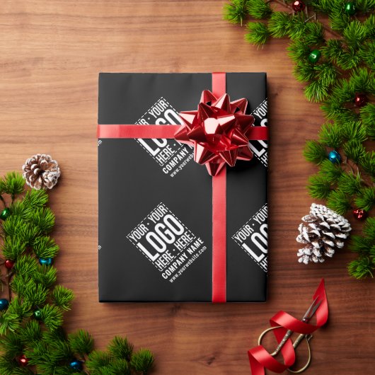 Custom Business Logo Corporate Company Modern Cool ラッピングペーパー (クリスマスギフト)