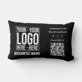 Custom Business Logo Corporate Company Modern Cool ランバークッション (裏面)