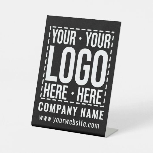 Custom Business Logo Corporate Company Modern Cool 台座サイン (正面)