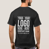 Custom Business Logo Corporate Company Modern Cool Tシャツ (裏面)