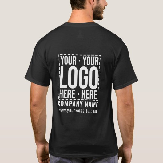 Custom Business Logo Corporate Company Modern Cool Tシャツ (裏面)