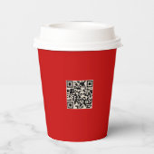 Custom Business Logo Corporate Event Holiday Red 紙コップ (裏面)