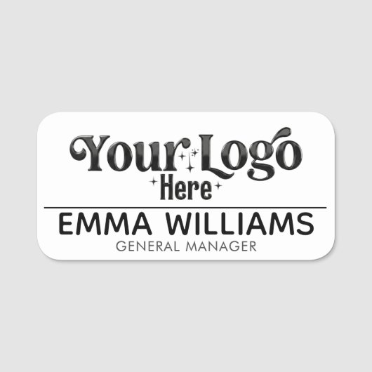 Custom Business Logo Employee Name Tag Badge  名札 (正面)