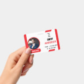 Custom Business Logo Employee Photo Blue ID Badge バッジ (手持ち)