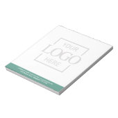 Custom Business Logo Faded Backdrop Modern Simple ノートパッド (回転)