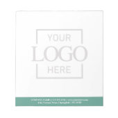 Custom Business Logo Faded Backdrop Modern Simple ノートパッド (正面)