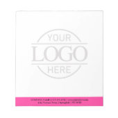 Custom Business Logo Faded Backdrop Modern Simple ノートパッド (正面)