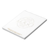 Custom Business Logo Faded Backdrop Modern Simple ノートパッド (回転)