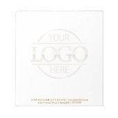 Custom Business Logo Faded Backdrop Modern Simple ノートパッド (正面)